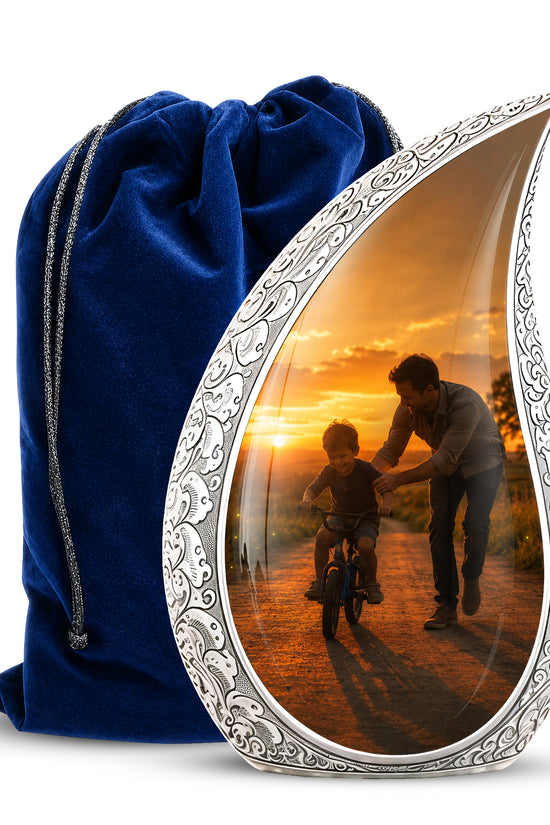 Father & Son Themed Urn - Handcrafted Custom Memorial Urns For Ashes