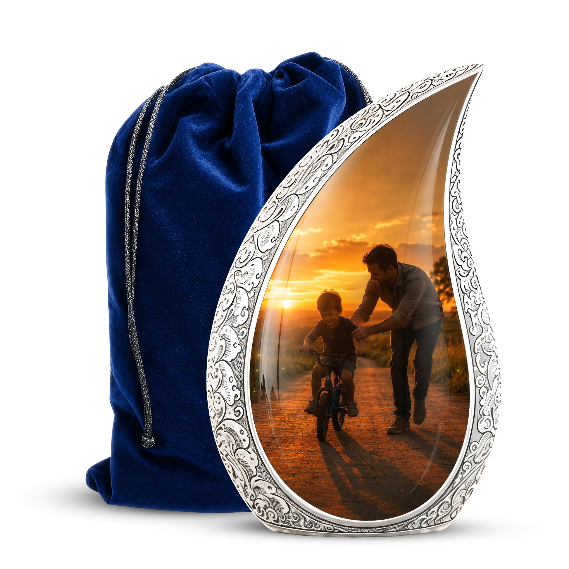 Father & Son Themed Urn - Handcrafted Custom Memorial Urns For Ashes