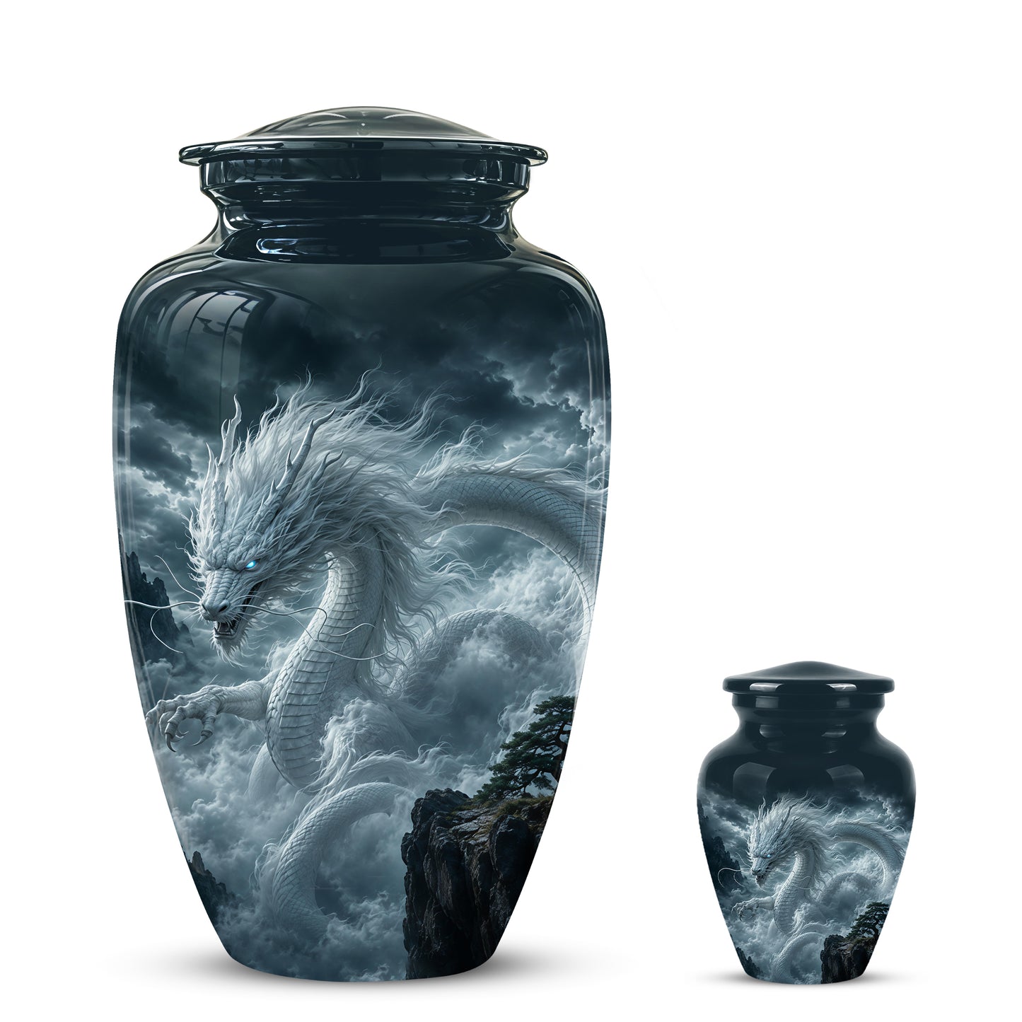 Dragon Cremation Urn = Custom Artistic Adult Memorial Urns For Ashes