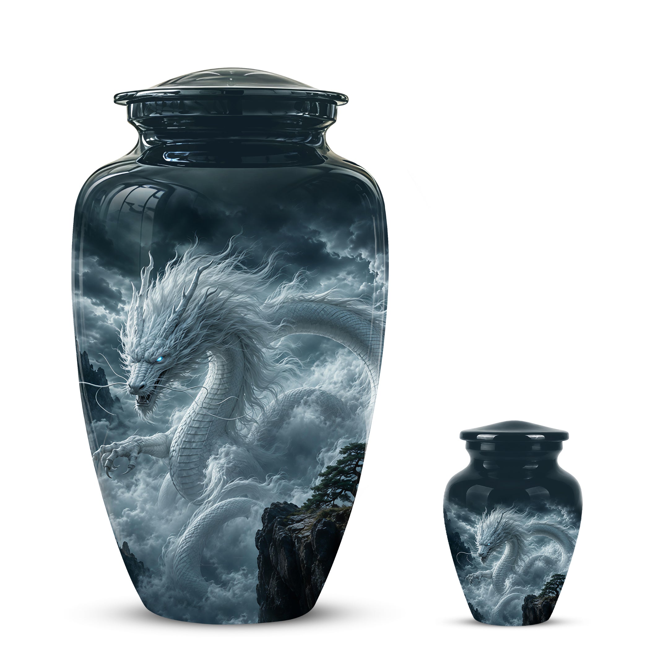 Dragon Cremation Urn = Custom Artistic Adult Memorial Urns For Ashes