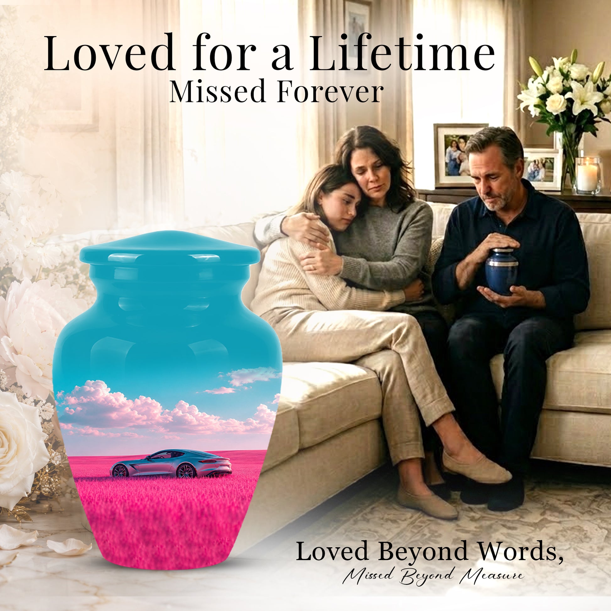 Personalized Sports Car Funeral Urn - Elegant Urns For Car Enthusiast