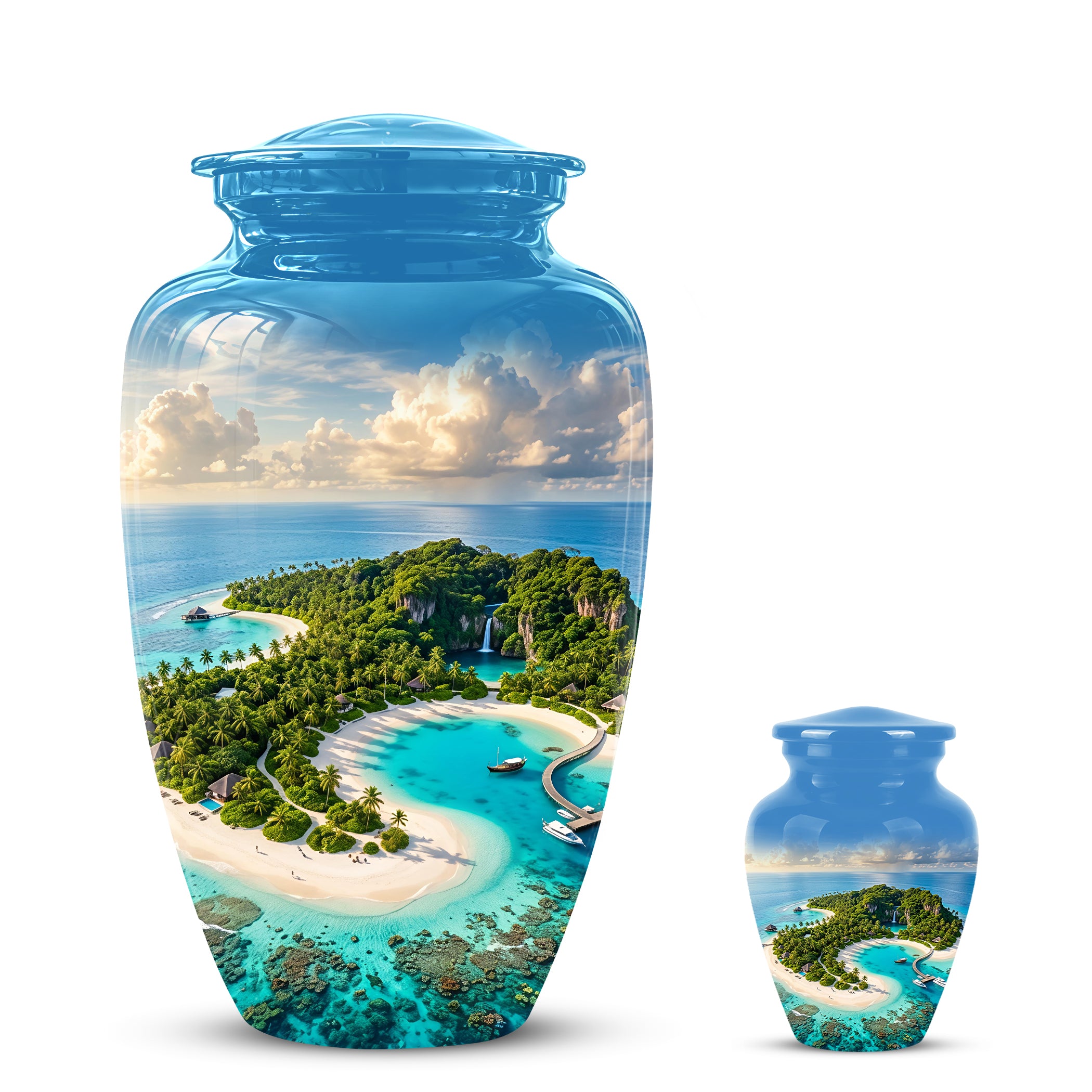 Beach Memorial Urns For Human Ashes - Custom Handmade Urns For Ashes
