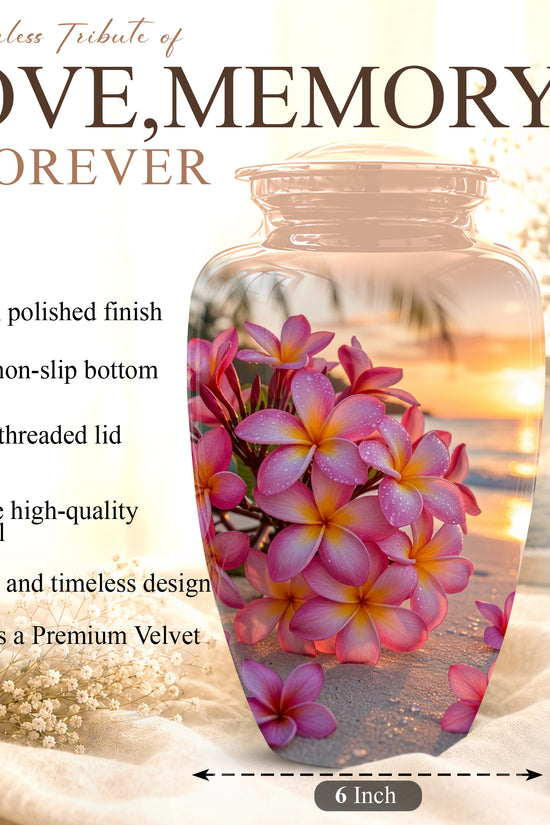 Personalized Flower Cremation Urn - Premium Adult Memorial Urn On Sale
