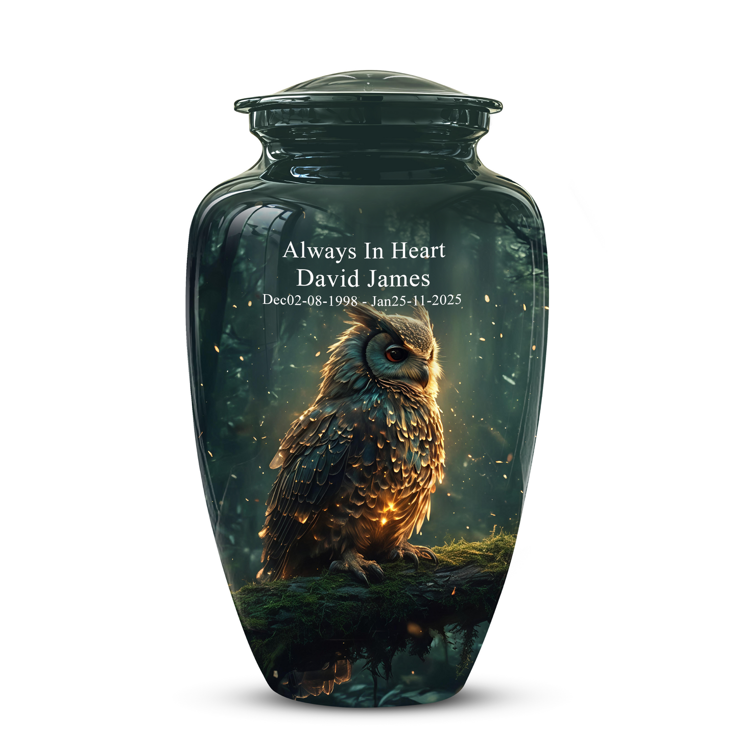 Mystical Owl Cremation Urn - Green Burial Urns For Human Ashes