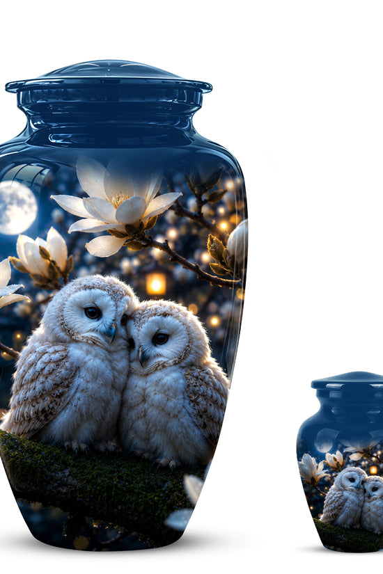 Owl Couple Cremation Urn - Beautiful Memorial Urns For Lover's Ashes