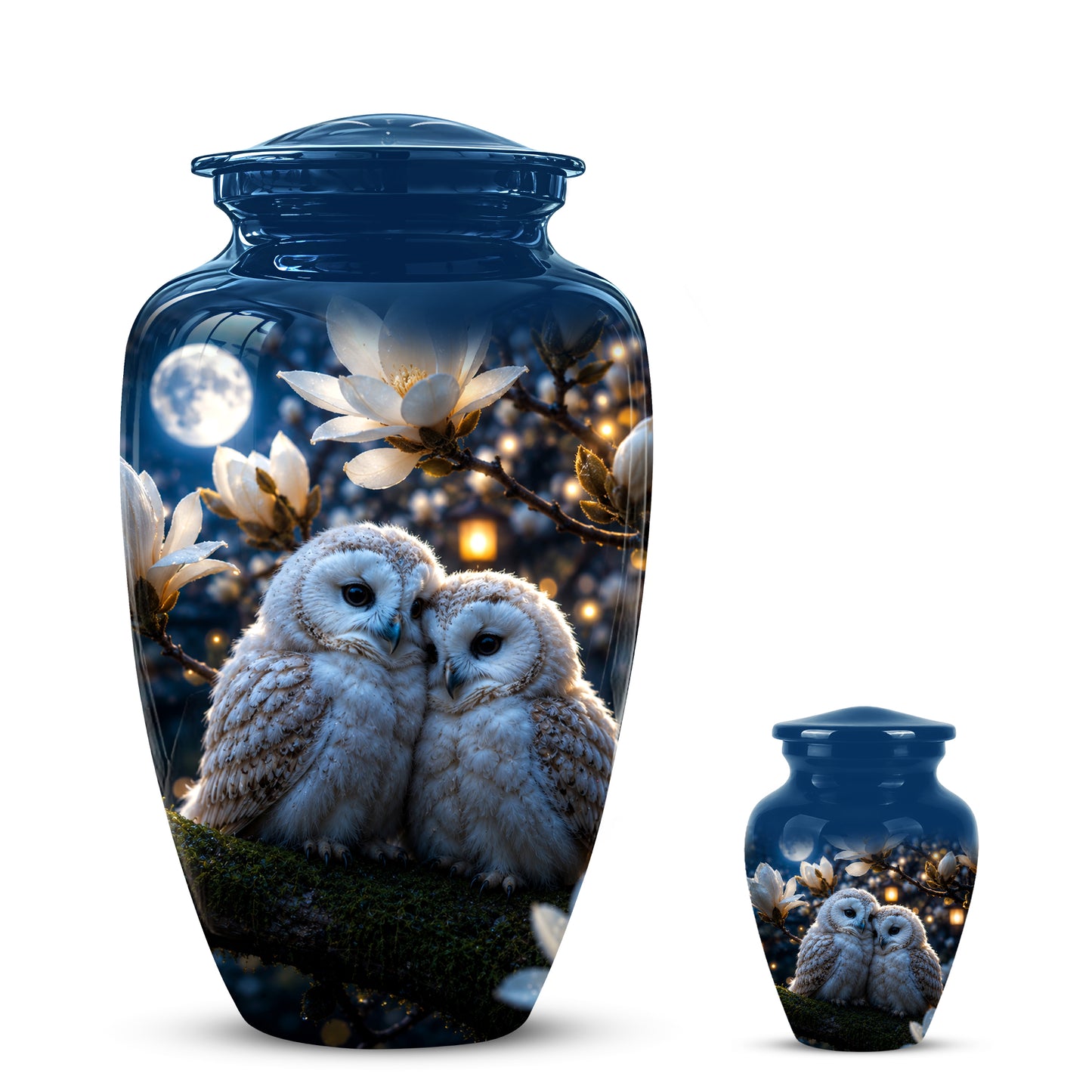 Owl Couple Cremation Urn - Beautiful Memorial Urns For Lover's Ashes