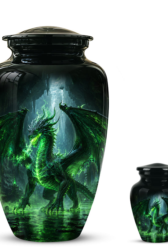 Dragon Themed Urn - Mythical Artistic Memorial Urns For Human Ashes