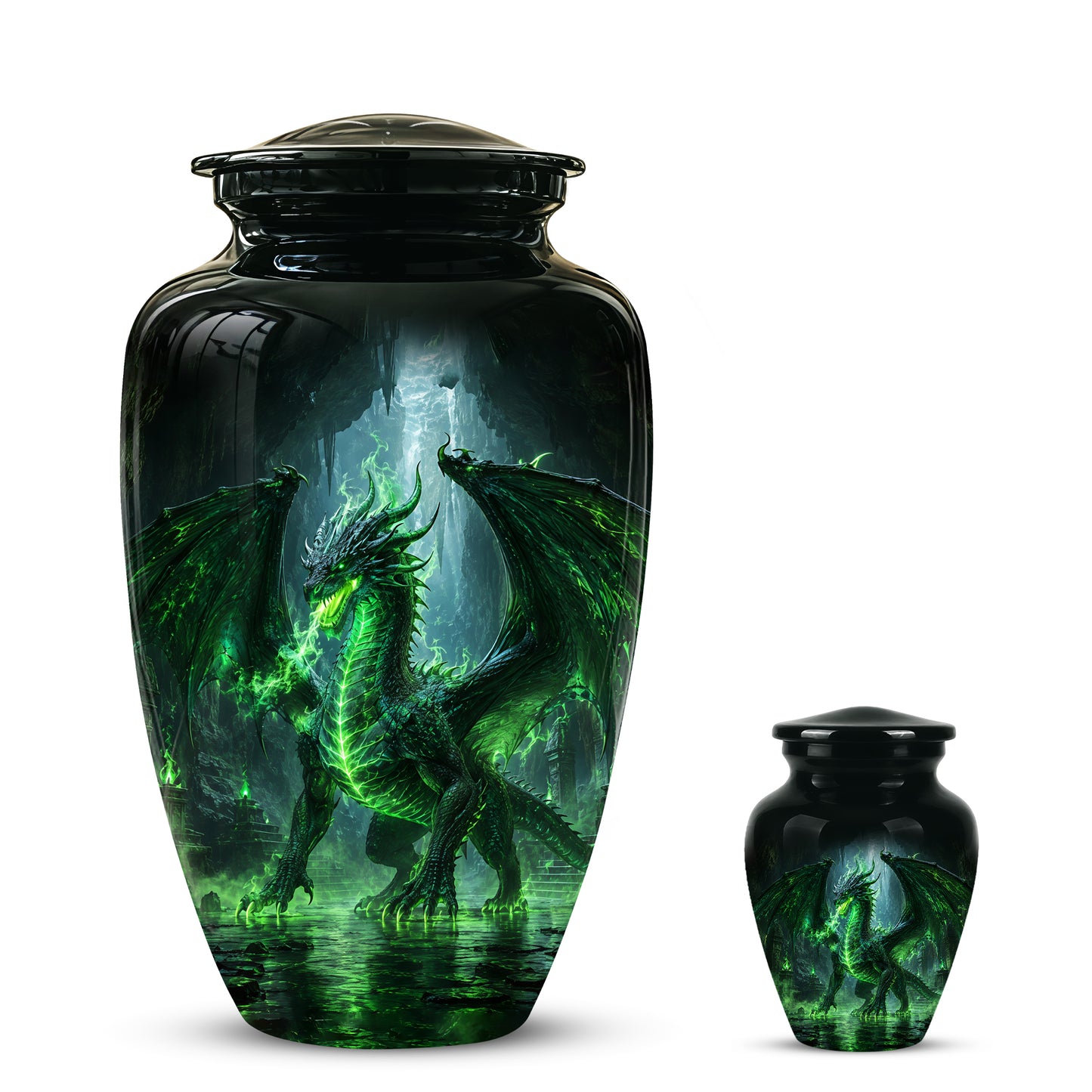Dragon Themed Urn - Mythical Artistic Memorial Urns For Human Ashes