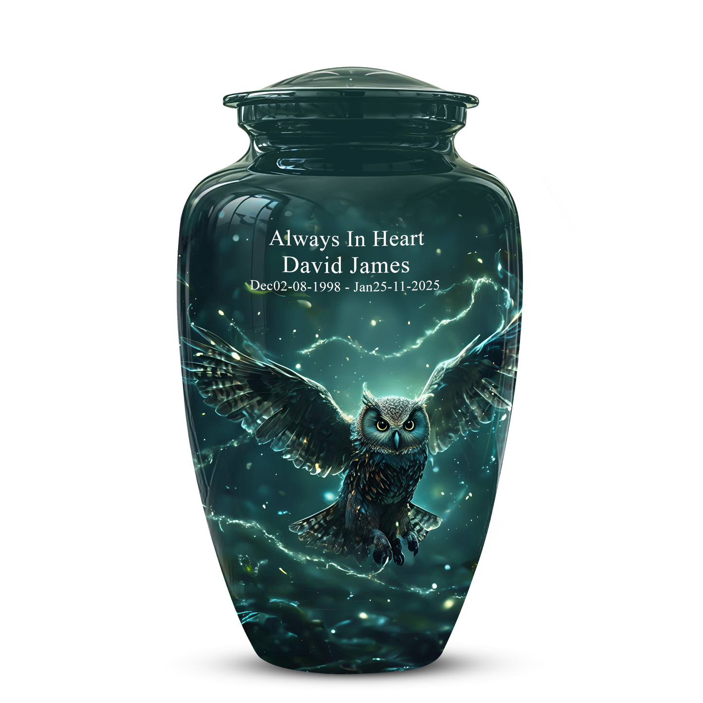Flying Owl Cremation Urn - Night Owl Burial Urns For Human Ashes
