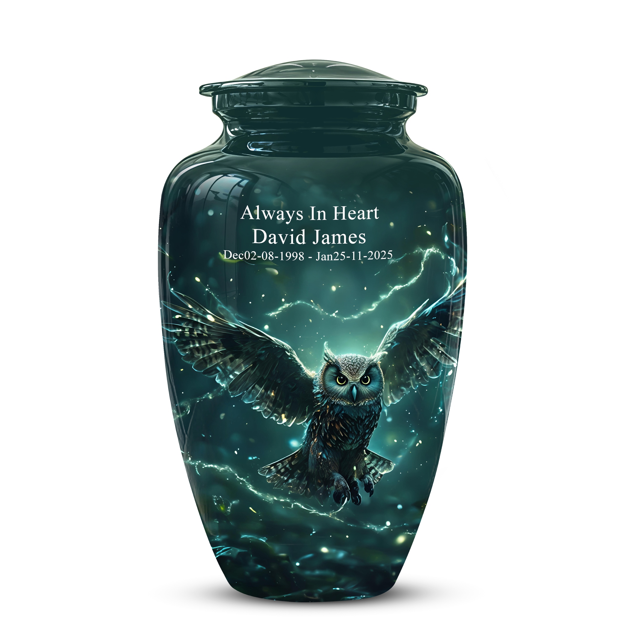 Flying Owl Cremation Urn - Night Owl Burial Urns For Human Ashes