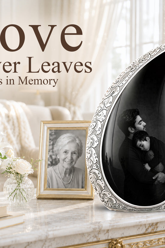 Black Father & Son Memorial Urn - Custom Cremation To Tribute Dad Ashes