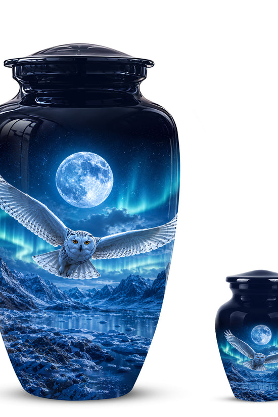 Flying Owl Memorial Urn - Night Owl Cremation Urns For Human Ashes