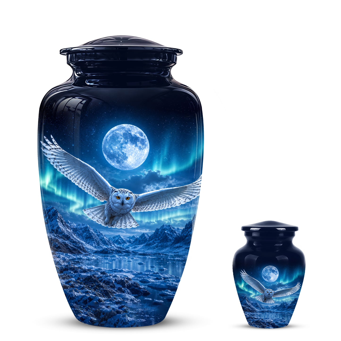 Flying Owl Memorial Urn - Night Owl Cremation Urns For Human Ashes