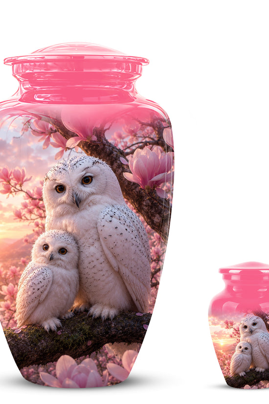 Owl Family Urn for Ashes – Elegant Cremation Memorial Urns For Humans