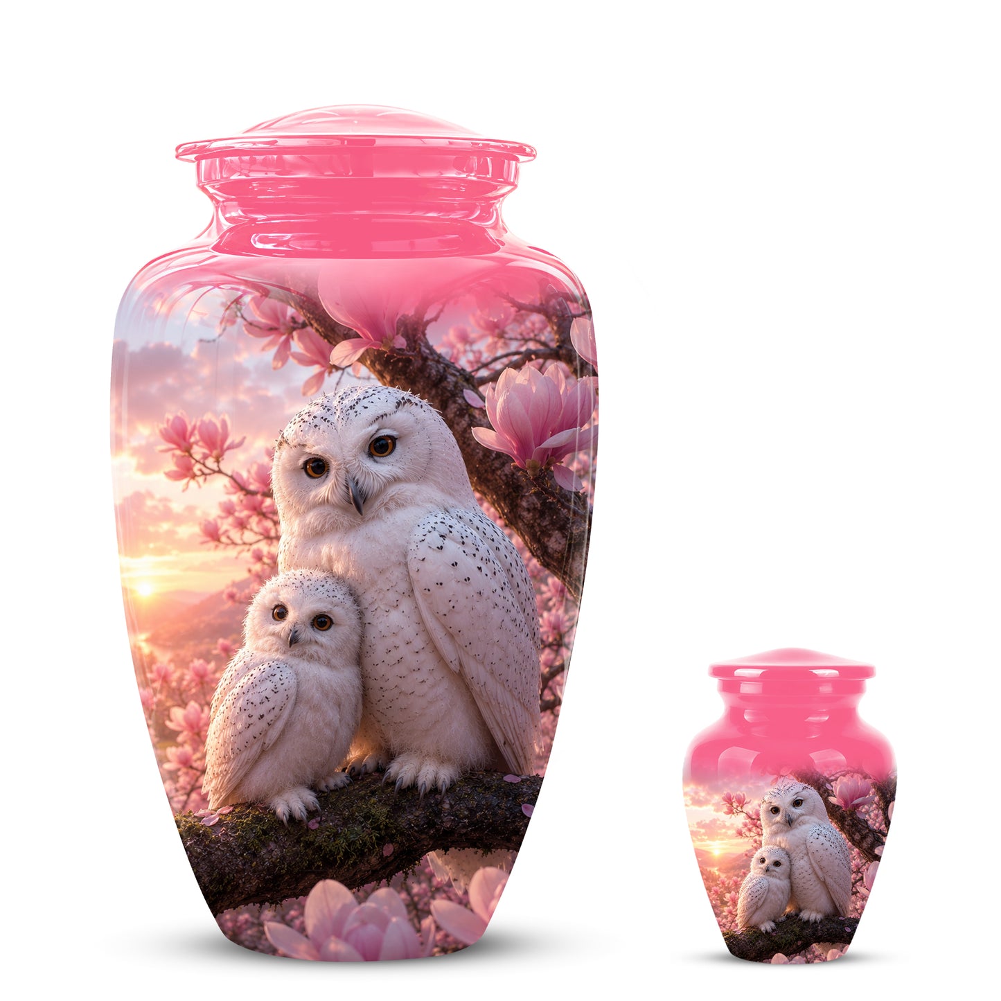 Owl Family Urn for Ashes – Elegant Cremation Memorial Urns For Humans