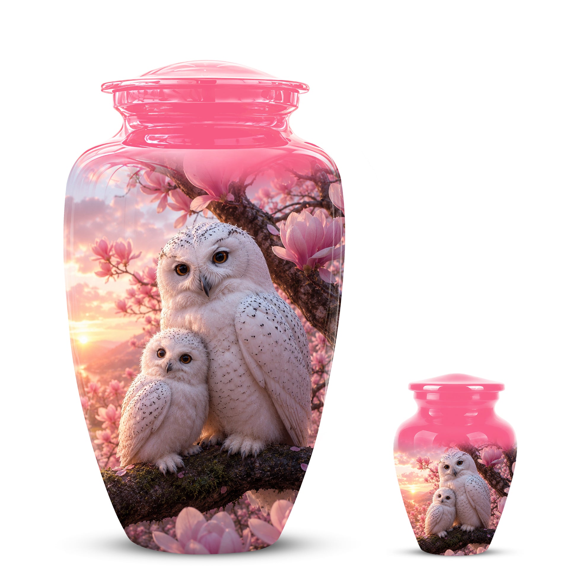 Owl Family Urn for Ashes – Elegant Cremation Memorial Urns For Humans