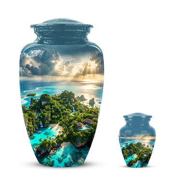 10 inch Large Urn with 1 Keepsake 3 inch
