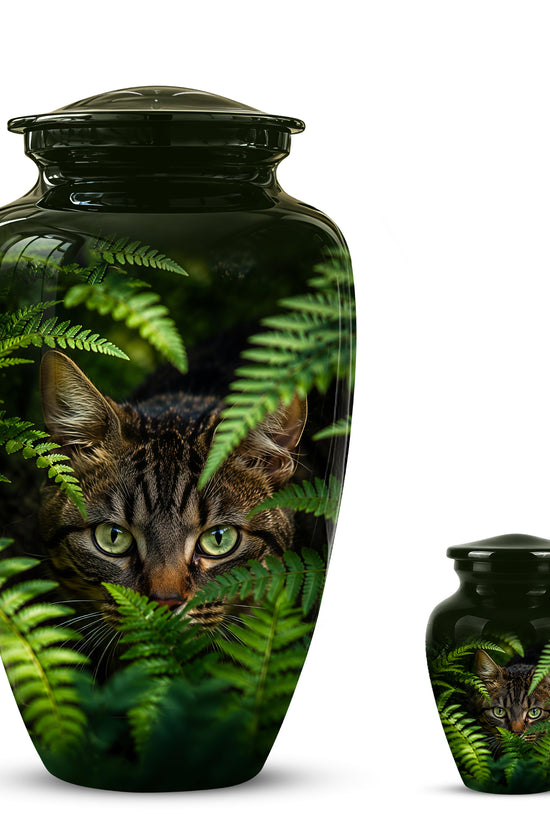 Cat Cremation Urns For Ashes - Personalized Black Pet Burial Urns
