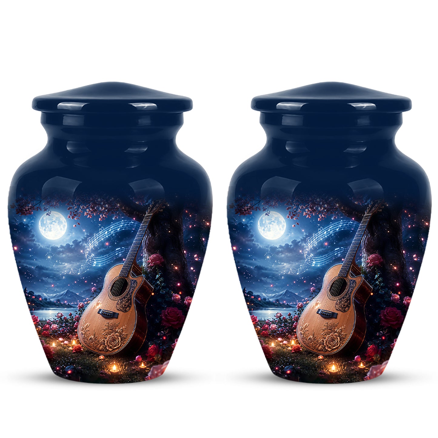 Artistic Guitar Memorial Urn - Beautifully Handcrafted Urns For Humans