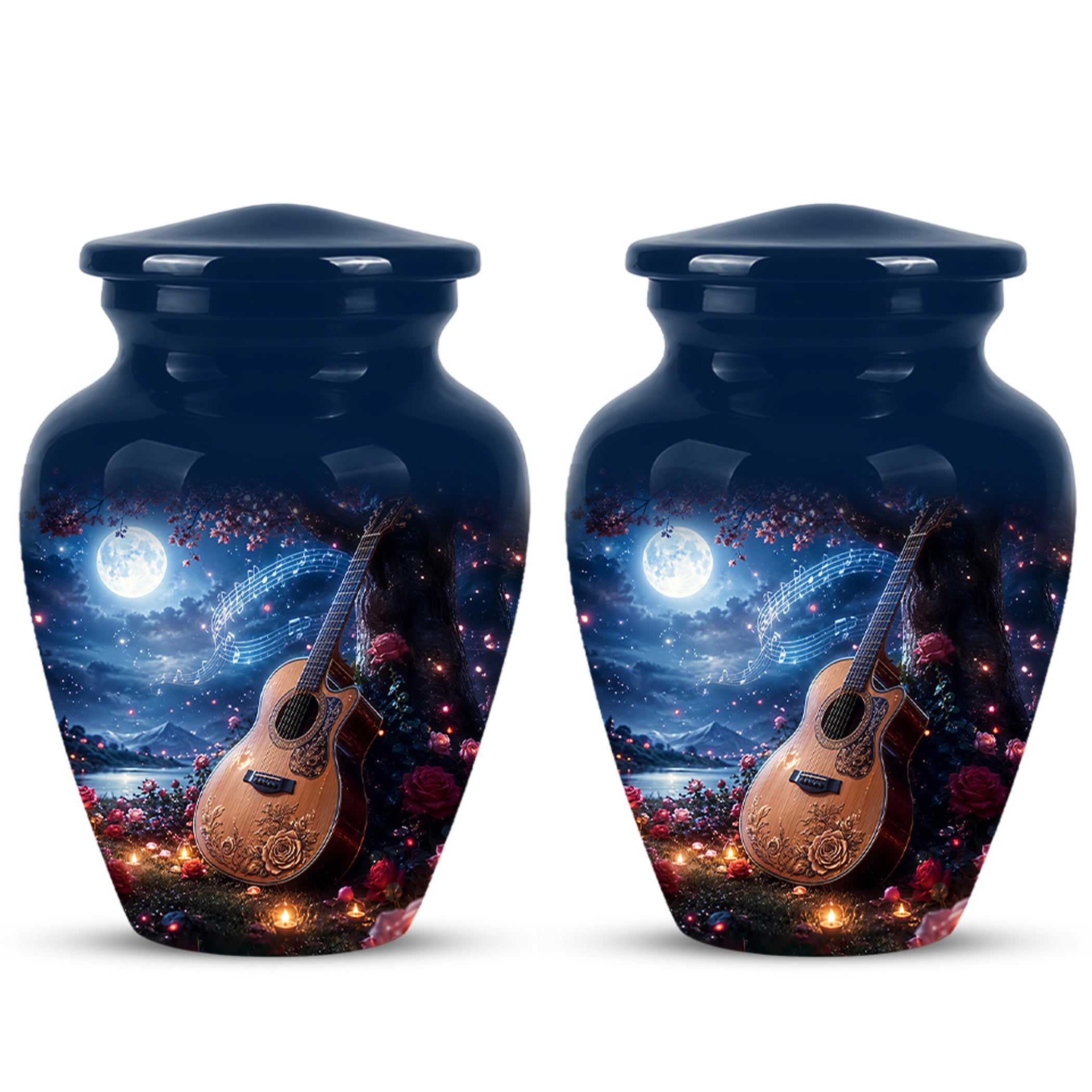 Artistic Guitar Memorial Urn - Beautifully Handcrafted Urns For Humans