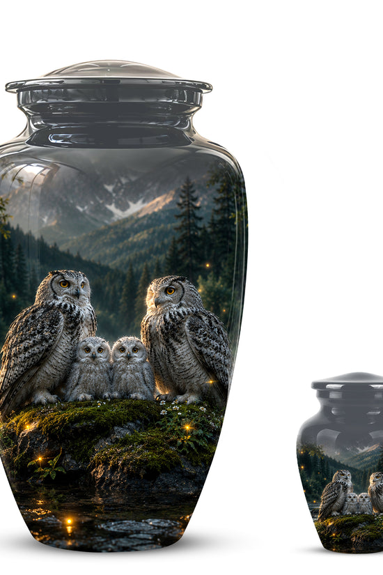 Owl Family Cremation Urn for Ashes – Beautifully Custom Memorial Urn