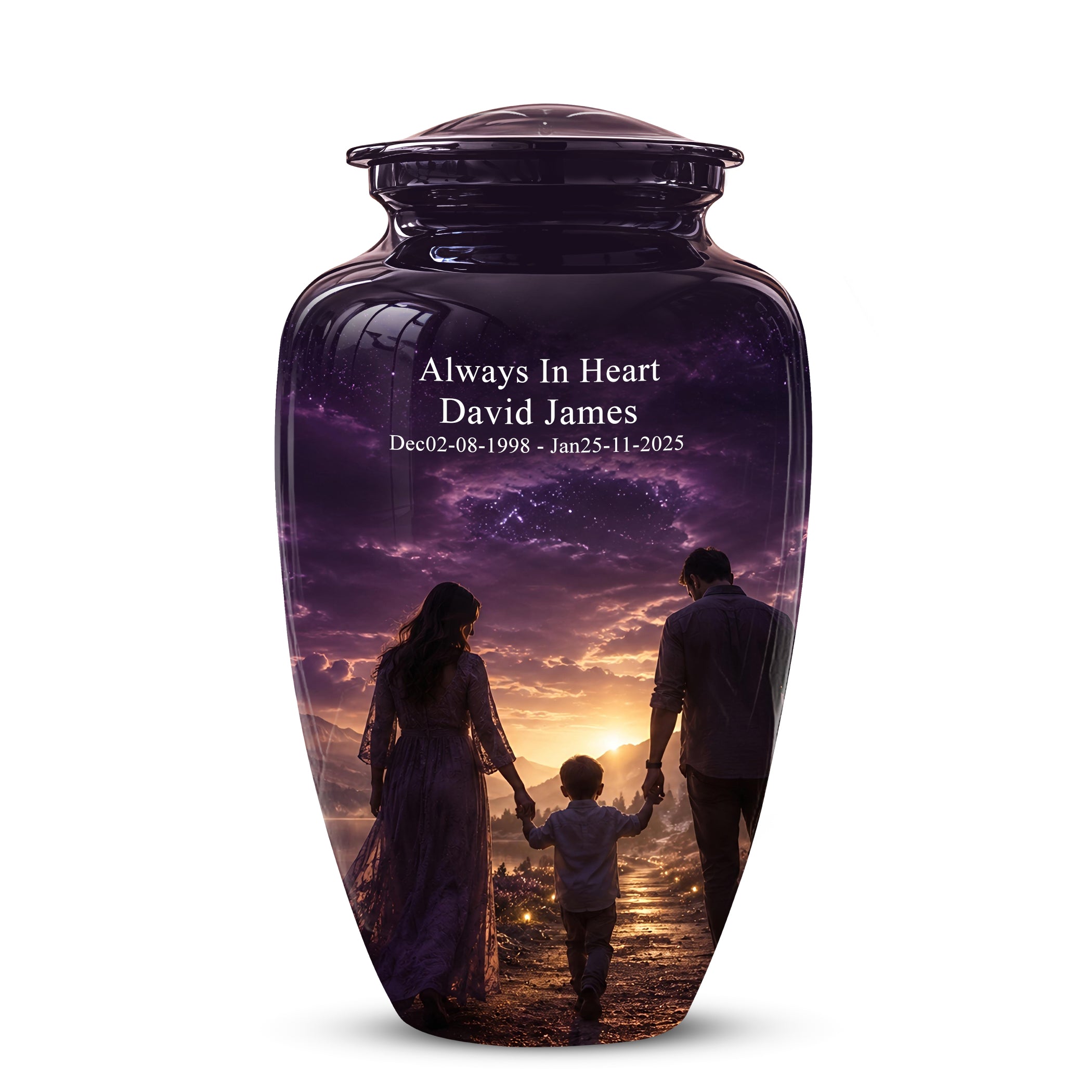 Father, Son & Mother Memorial Urn - Artistic Burial Urns For Human Ashes