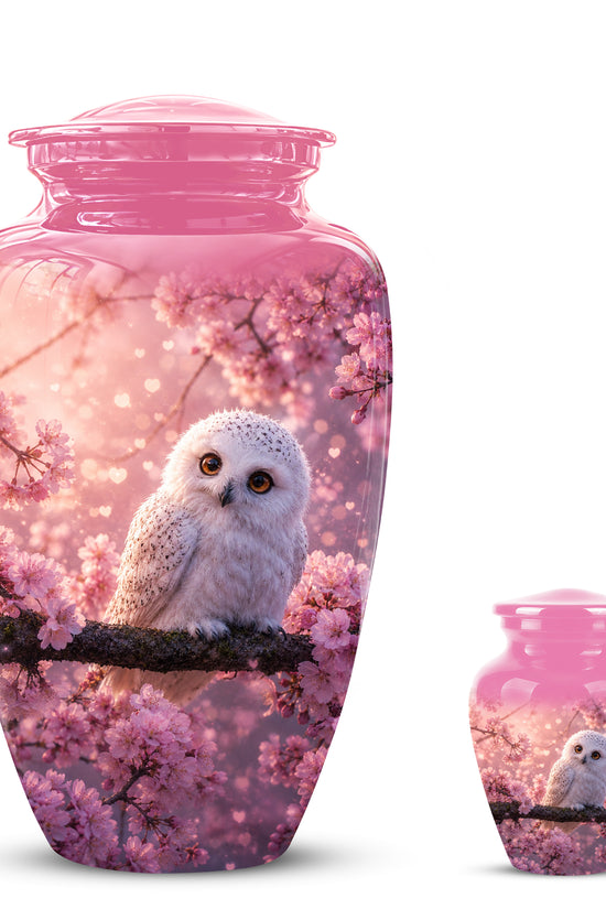 Baby Owl Cremation Urn for Ashes – Handcrafted Personalized Burial Urn