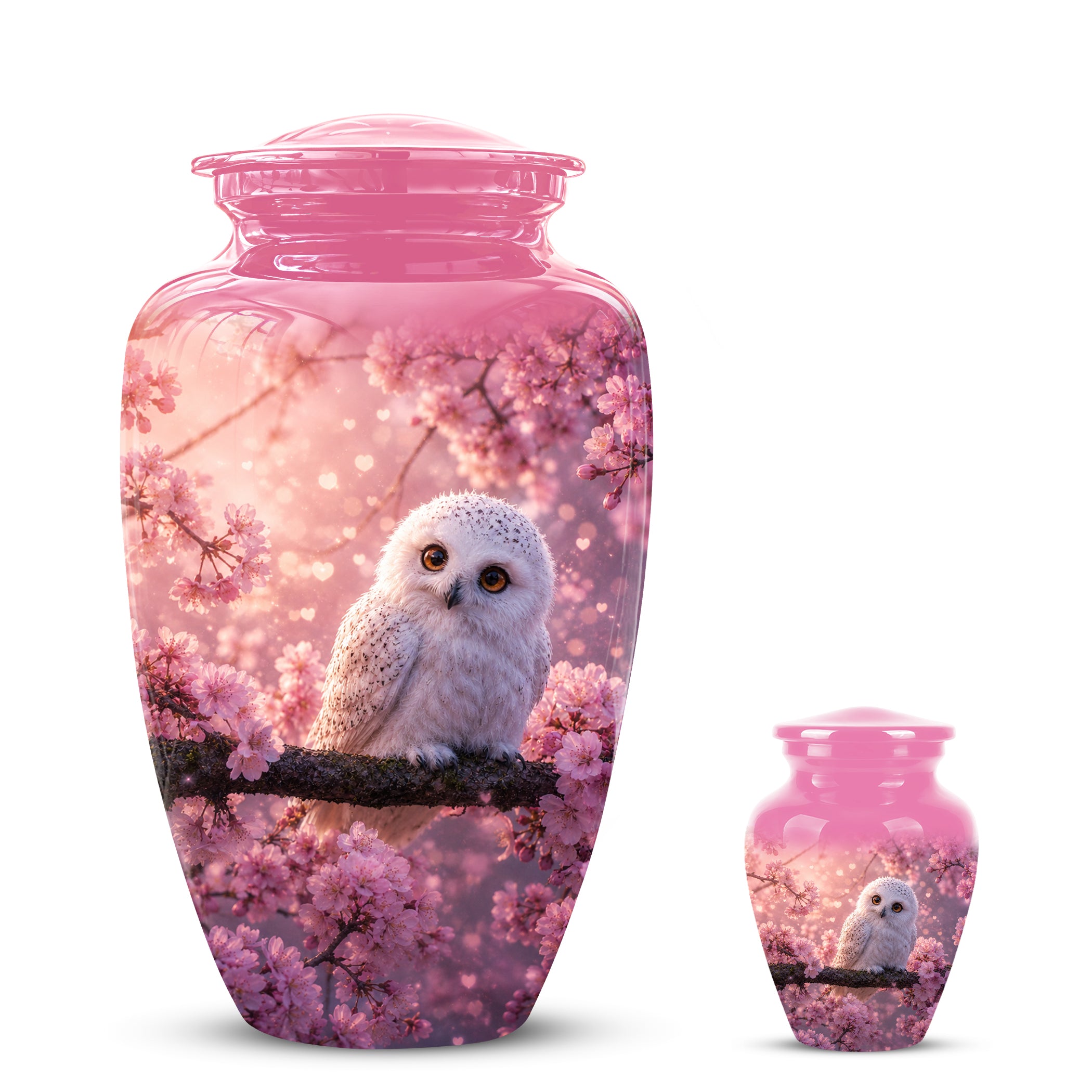 Baby Owl Cremation Urn for Ashes – Handcrafted Personalized Burial Urn