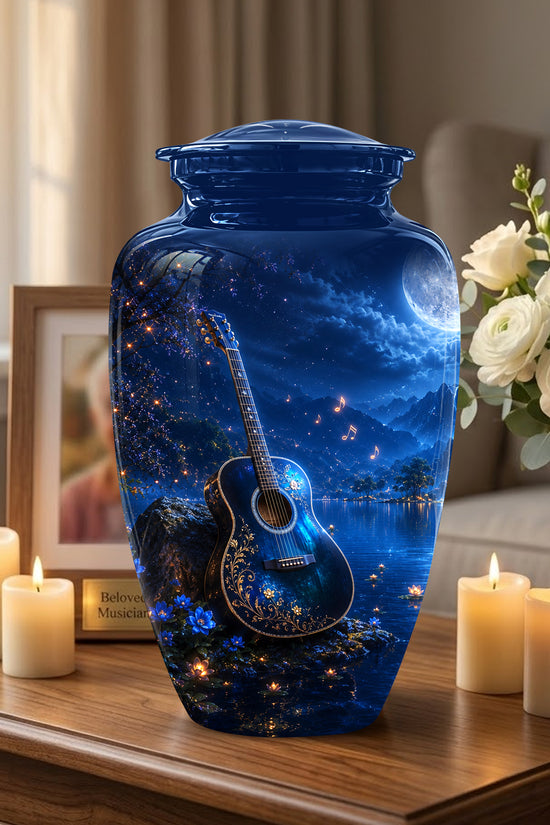 Acoustic Guitar Cremation Urn - Custom Guitar Urns For Human Ashes