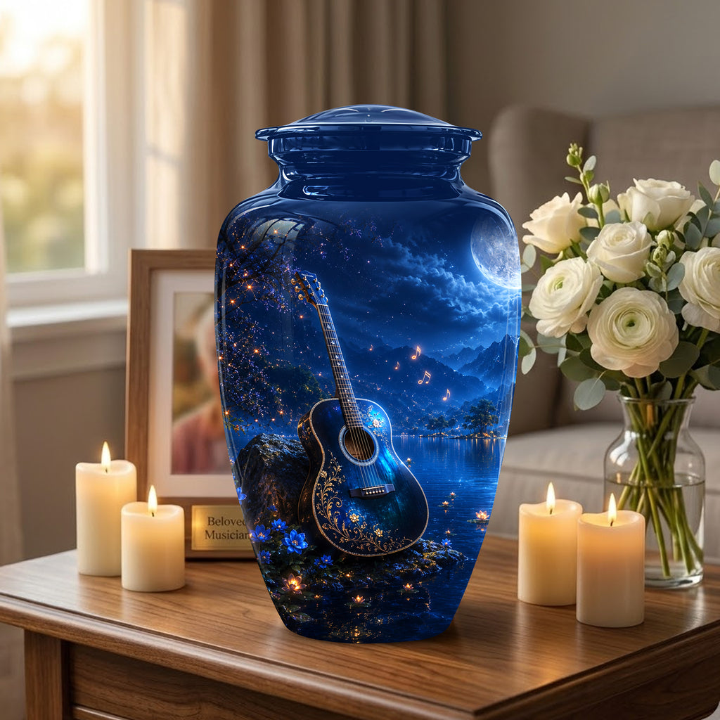 Acoustic Guitar Cremation Urn - Custom Guitar Urns For Human Ashes