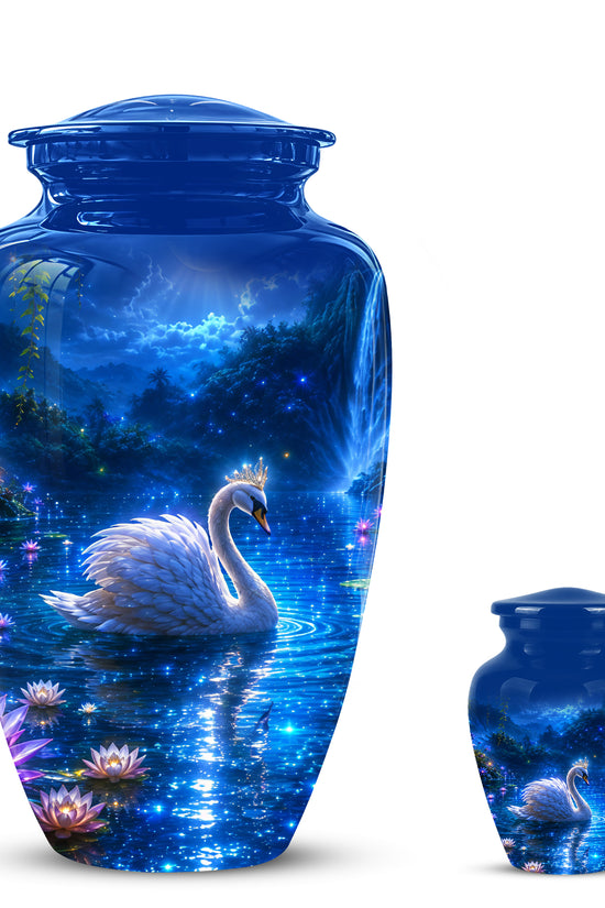 White Swan Memorial Urn - Custom Cremation Urns For Men & Women Ashes
