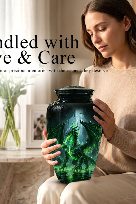 Dragon Themed Urn - Mythical Artistic Memorial Urns For Human Ashes