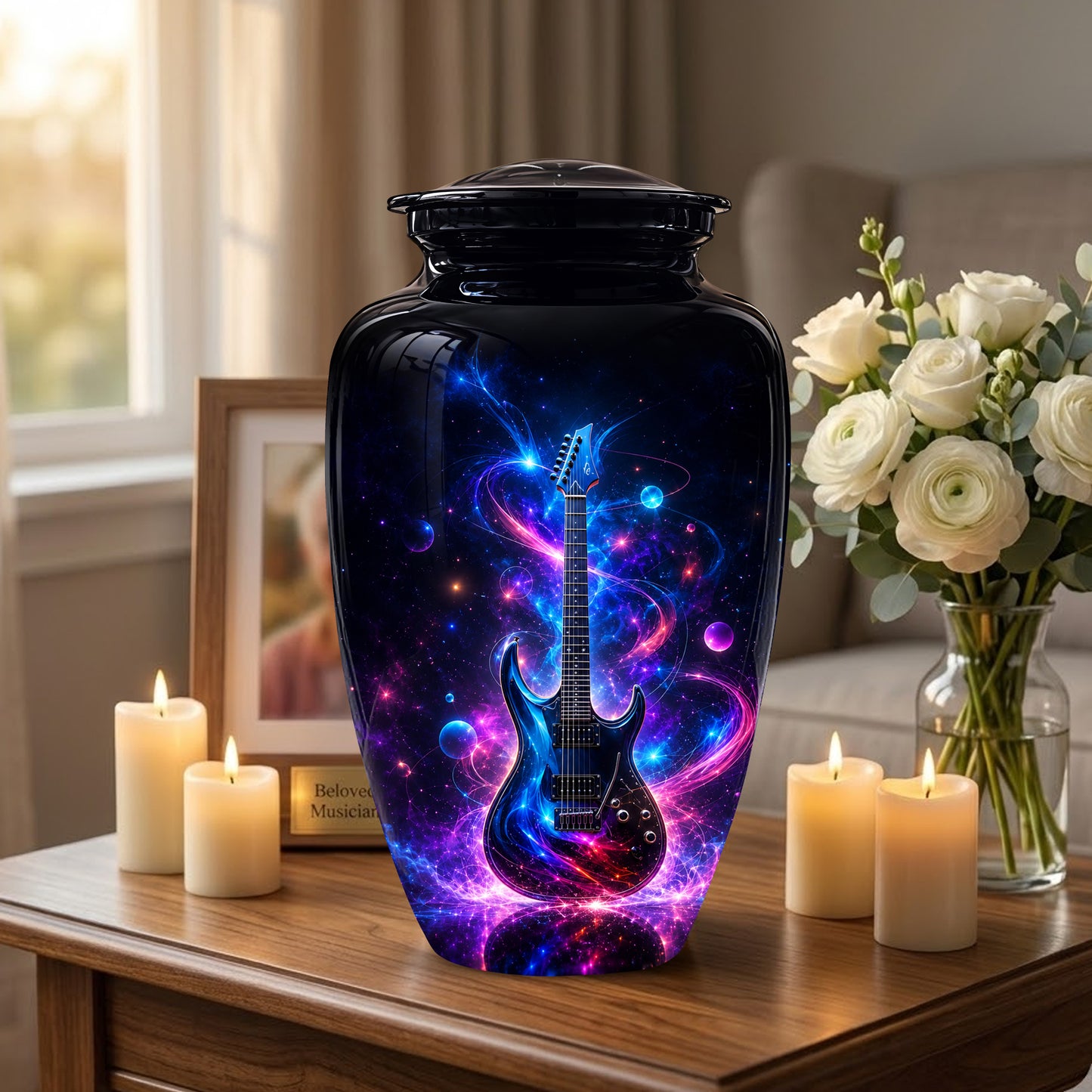 Electric Guitar Cremation Urn - Guitar Memorial Urns For Music Lovers