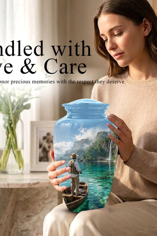Fishing Boat Memorial Urn - Artistic Landscape Urns For Human Ashes