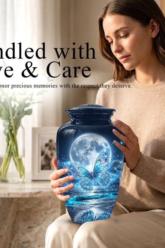 Beautiful Butterfly Burial Urn - Custom Memorial Urns For Women Ashes