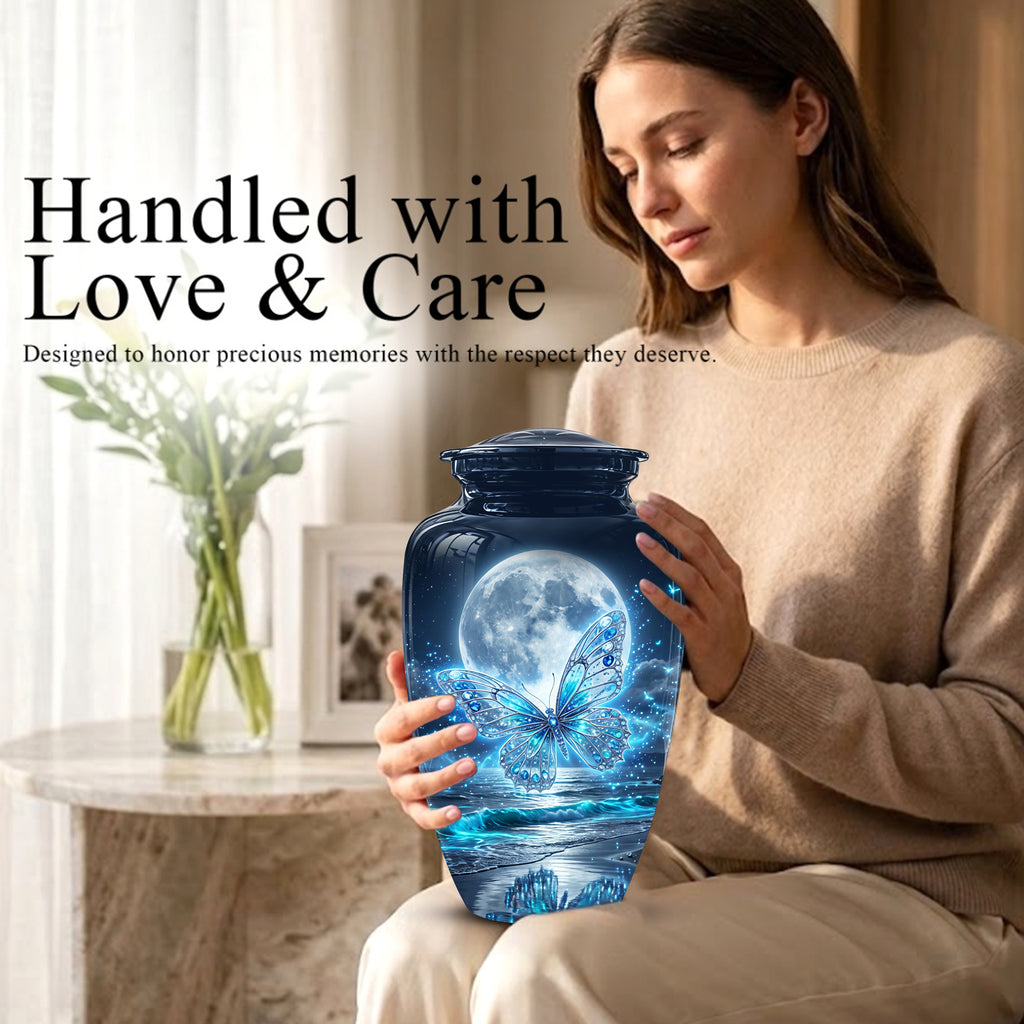 Beautiful Butterfly Burial Urn - Custom Memorial Urns For Women Ashes
