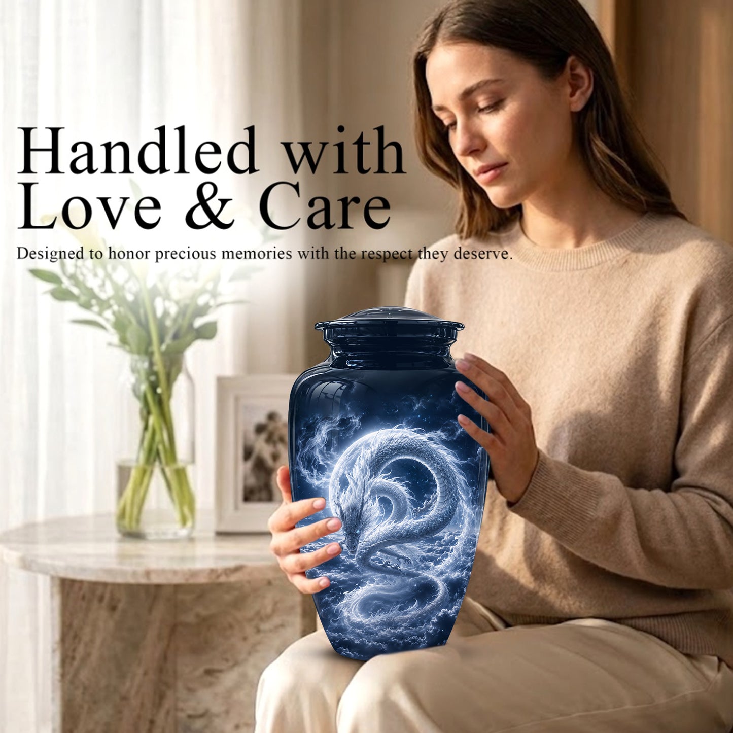 Dragon Cremation Urn - Unique Custom Memorial Urn For Human Ashes