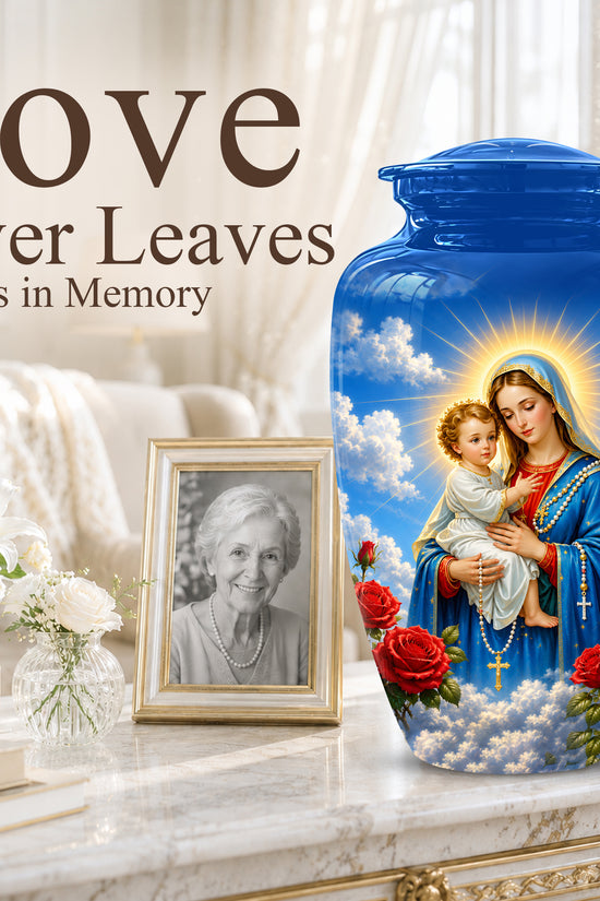 Catholic Virgin Mary & Baby Jesus Urn - Personalized Spiritual Urns