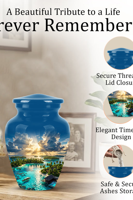 Beach Cremation Urn - Personalized Adult Urns For Human Ashes