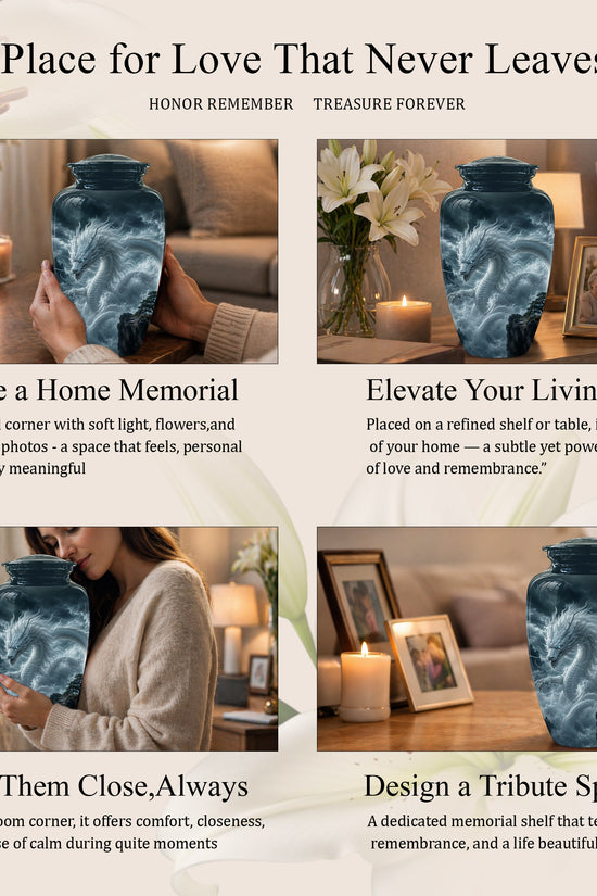 Dragon Cremation Urn = Custom Artistic Adult Memorial Urns For Ashes