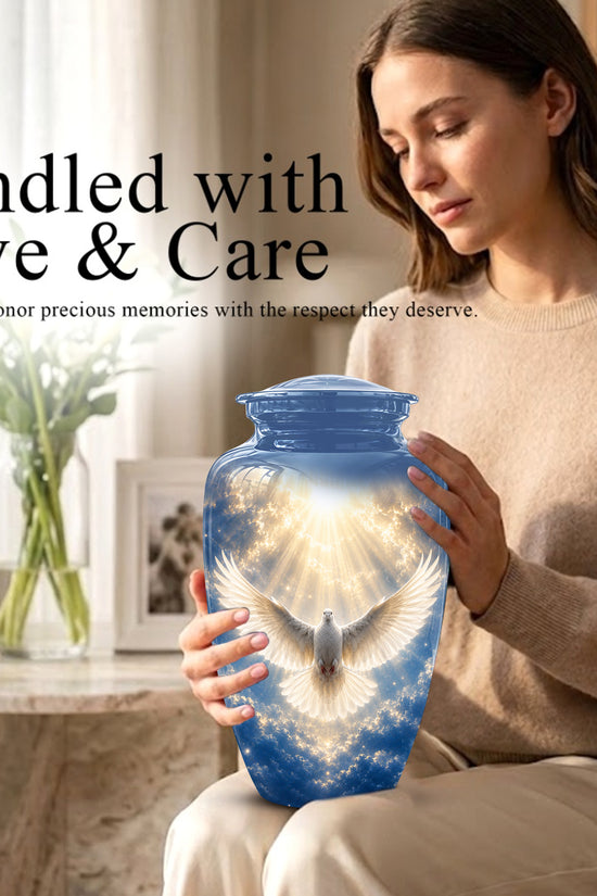 White Dove Cremation Urn - Beautifully Handcrafted Urns For Ashes