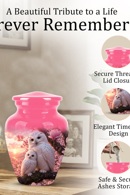 Owl Family Urn for Ashes – Elegant Cremation Memorial Urns For Humans