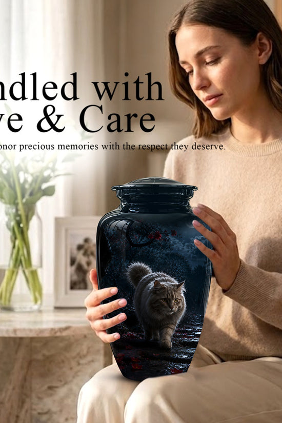 Custom Cat Cremation Urn - Handcrafted Pet Memorial Urns For Ashes