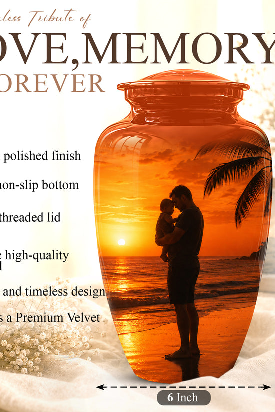 Custom Father Cremation Urn - Peaceful Tribute Memorial Urns For Dad
