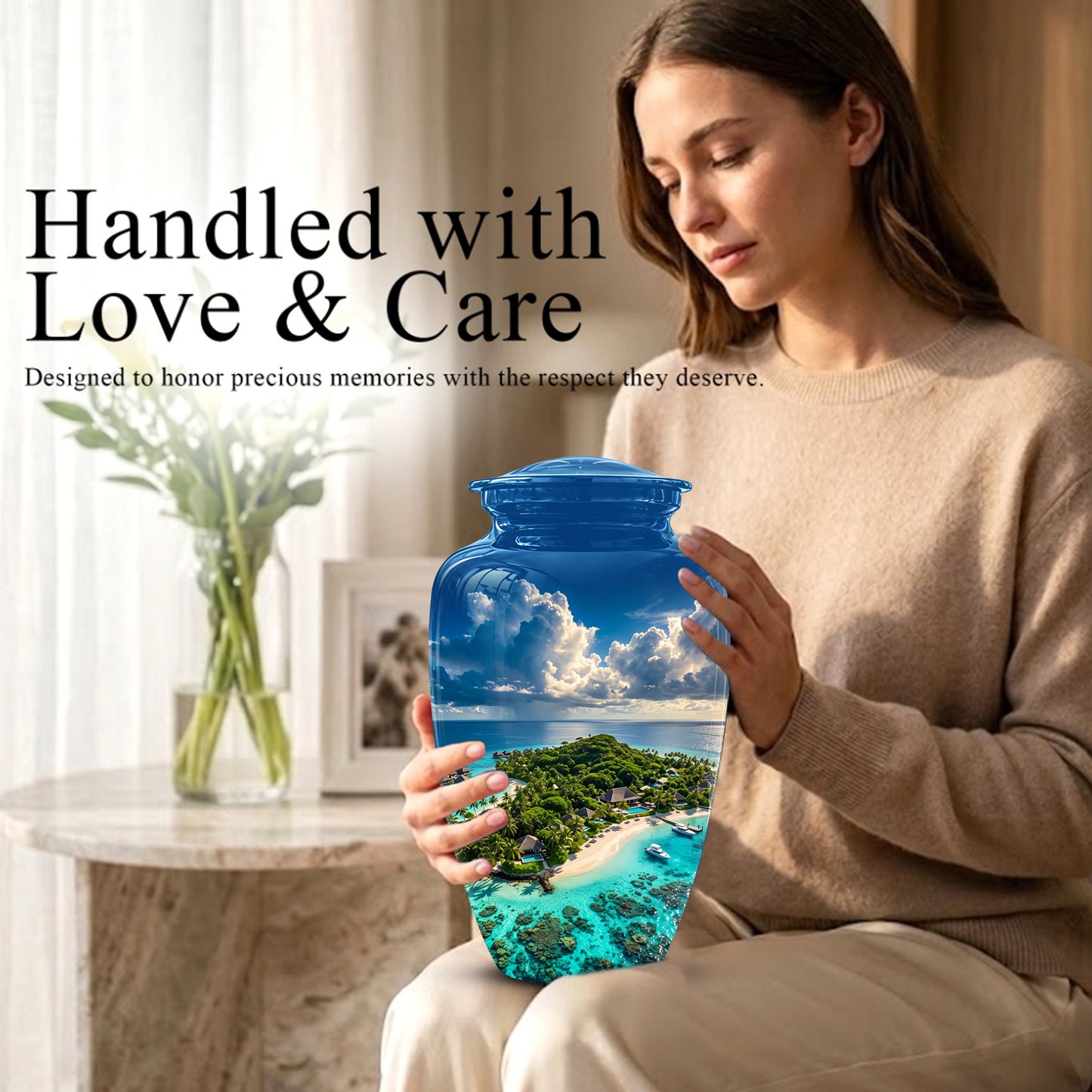 Beach Urns For Human Ashes - Custom Eternal Peaceful Tribute Urns