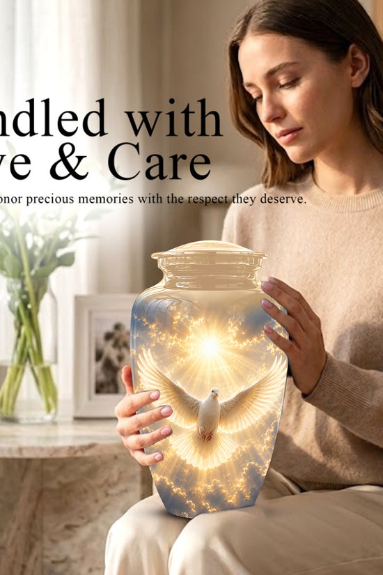 Flying Dove Cremation Urn - Custom Handcrafted Urn For Human Ashes