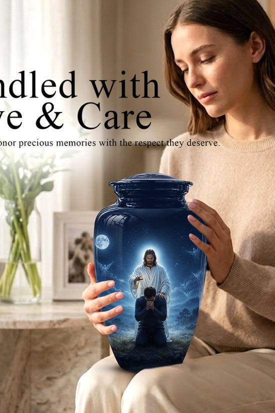 Jesus In Gethsemane Cremation Urn - Spiritual Urns To Tribute Ashes