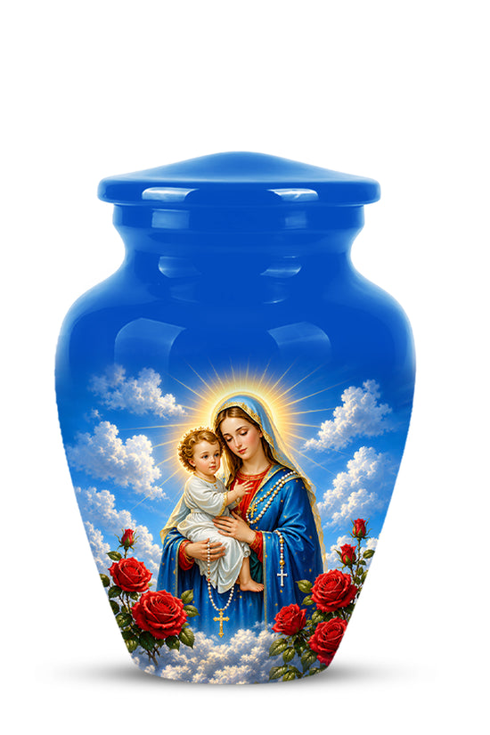 Catholic Virgin Mary & Baby Jesus Urn - Personalized Spiritual Urns