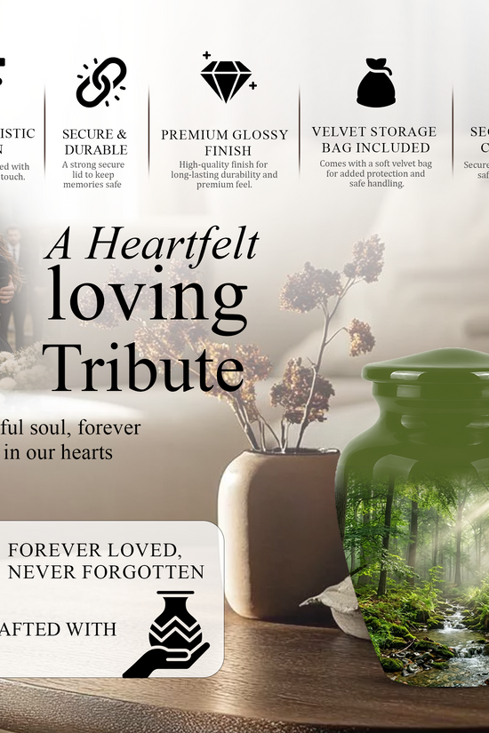 Forest Scenic Cremation Urn - Artistic Funeral Urns For Nature Lover's Ashes