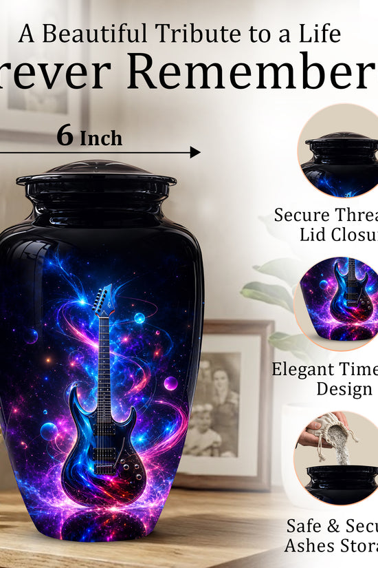 Electric Guitar Cremation Urn - Guitar Memorial Urns For Music Lovers